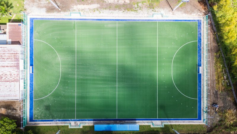 Completed Veritas astro turf, aerial