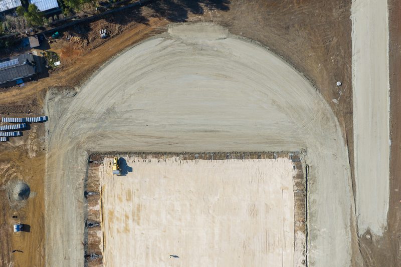Bend and infield layers, top-down
